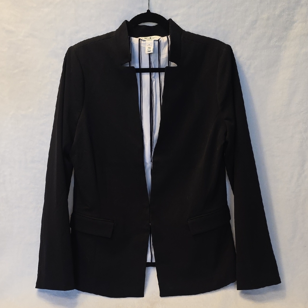 White House Black Market Black Career Blazer Jacket Size 14